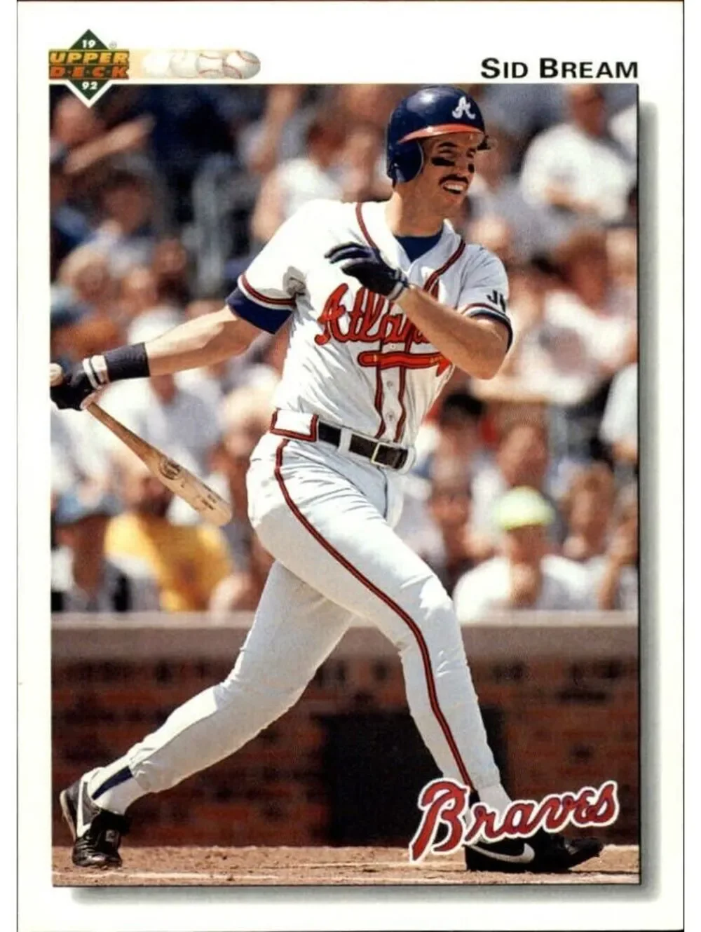 Sid Bream 1992 Upper Deck MLB #495 Baseball Card Atlanta Braves